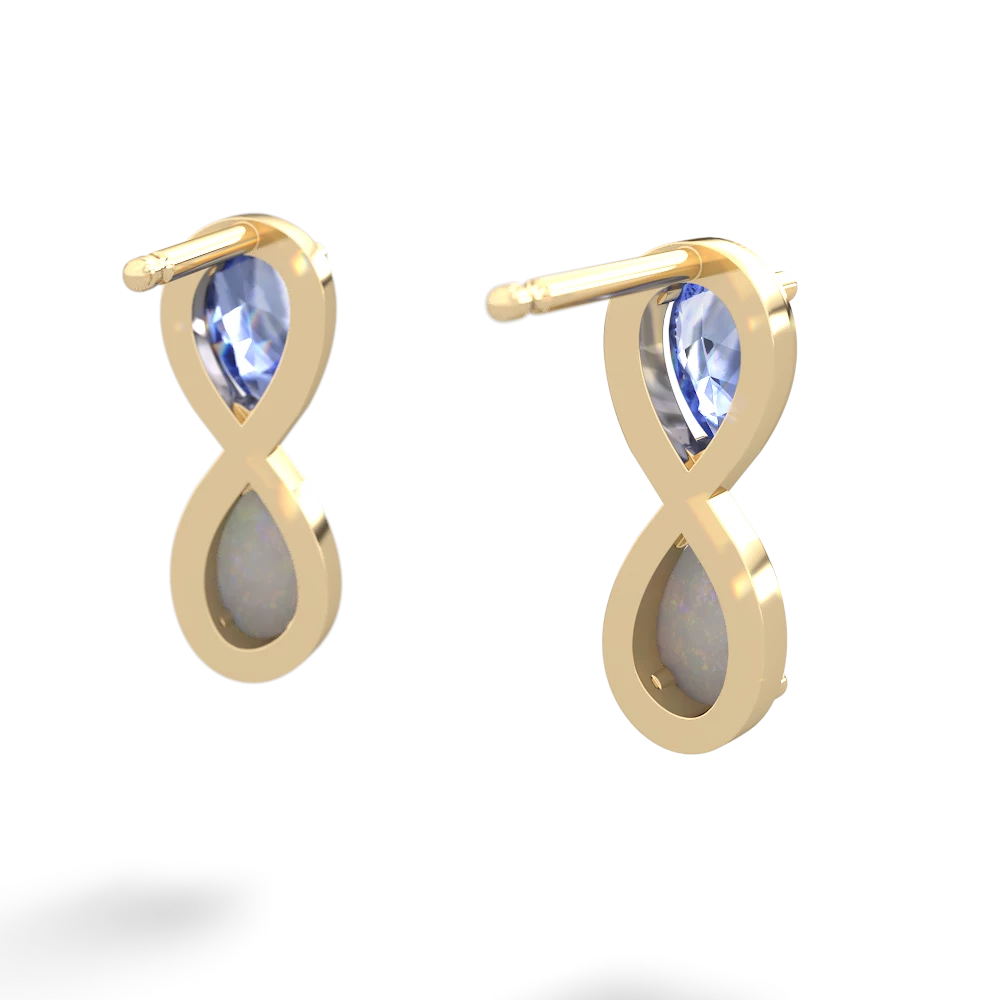 Tanzanite Infinity 14K Yellow Gold earrings E5050