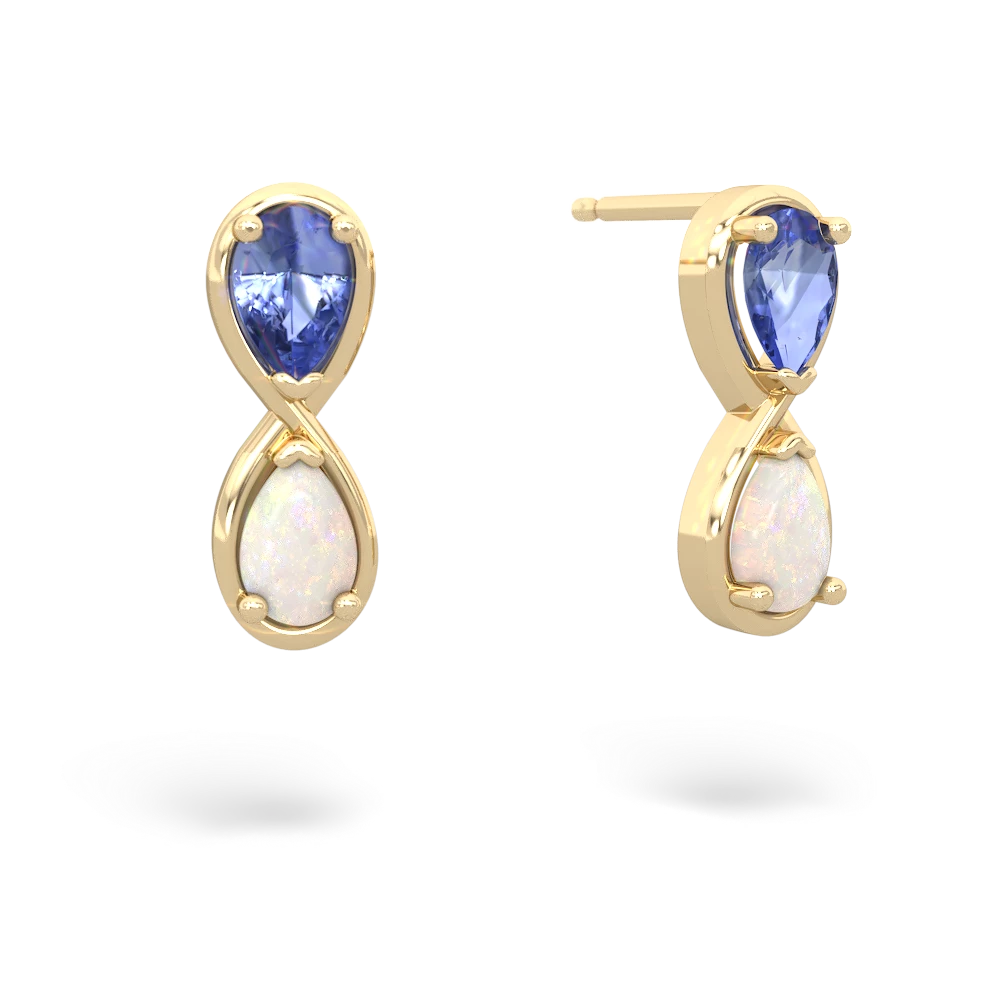 Tanzanite Infinity 14K Yellow Gold earrings E5050