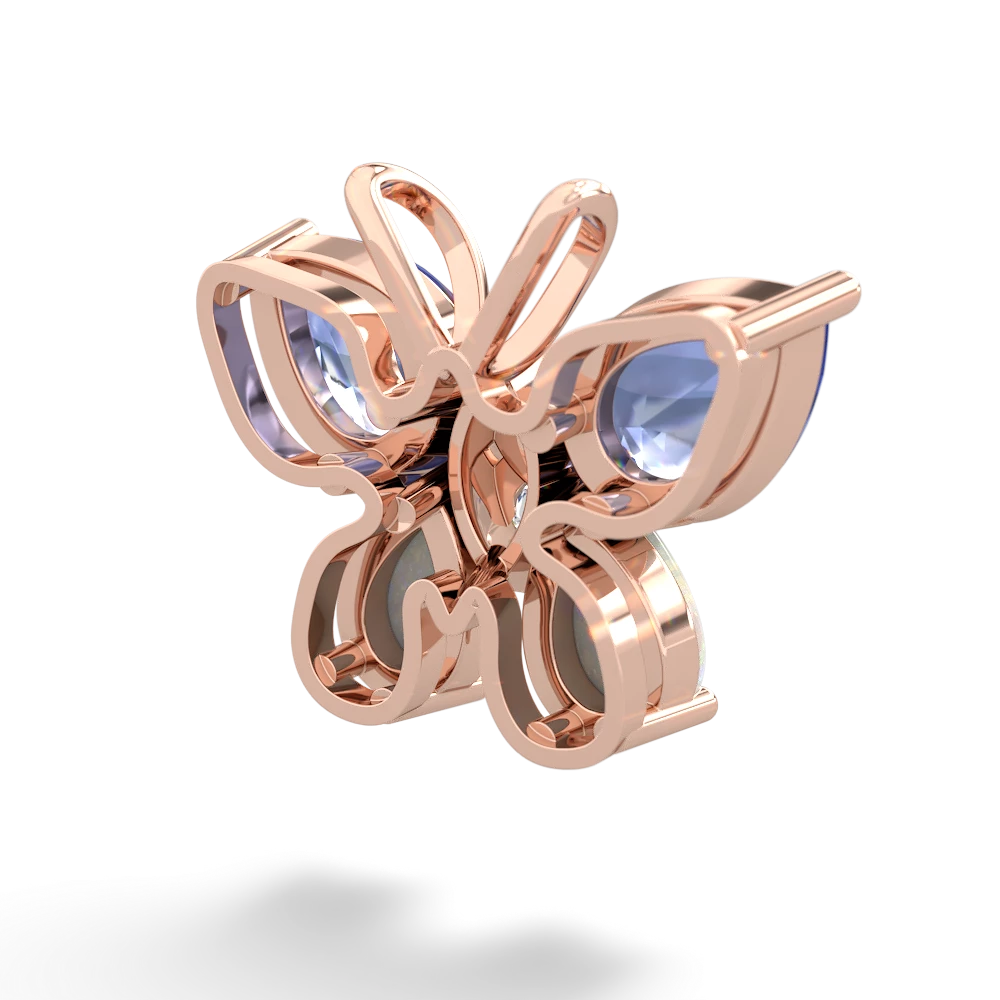 Tanzanite Butterfly 14K Rose Gold pendant P2215