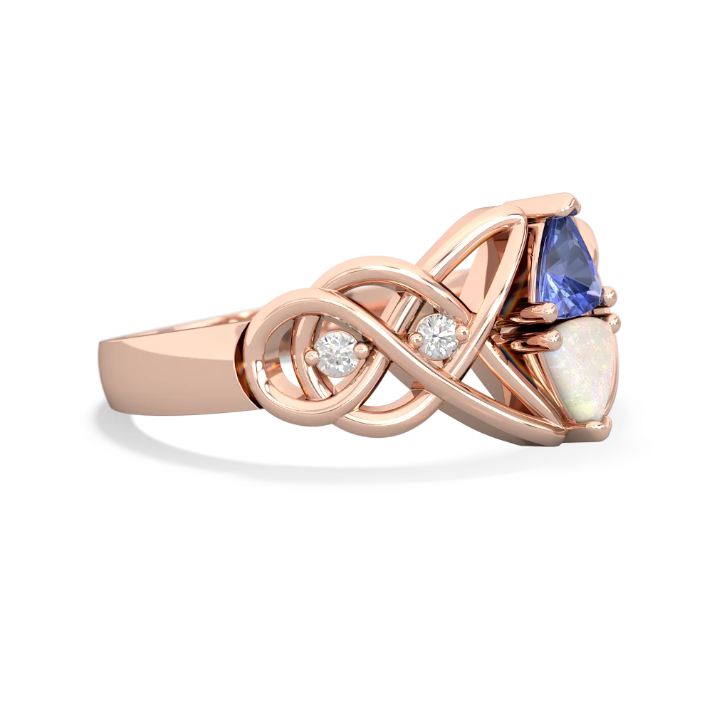 Tanzanite Keepsake Celtic Knot 14K Rose Gold ring R5300