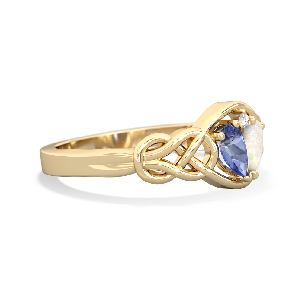 Tanzanite Celtic Love Knot 14K Yellow Gold ring R5420