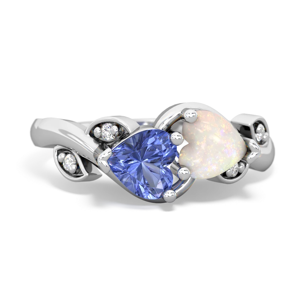 Tanzanite Floral Elegance 14K White Gold ring R5790