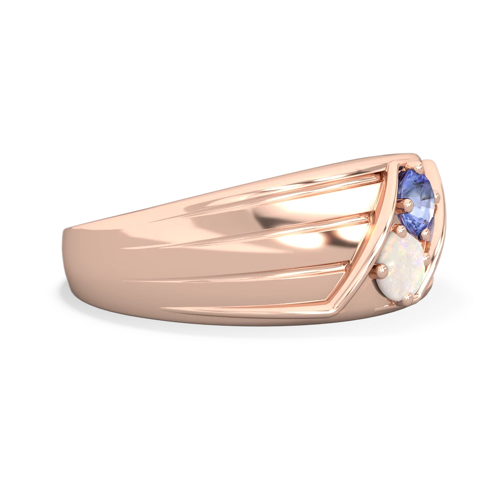 Tanzanite Men's Streamline 14K Rose Gold ring R0460