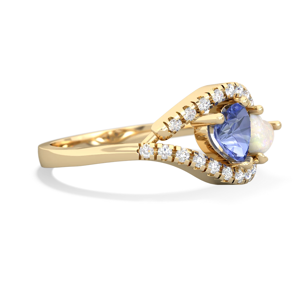 Tanzanite Mother And Child 14K Yellow Gold ring R3010