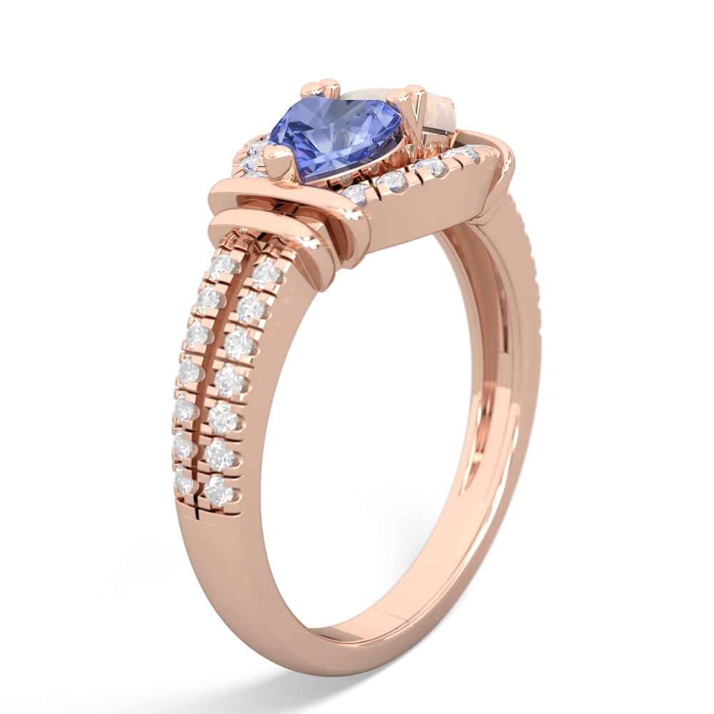 Tanzanite Art-Deco Keepsake 14K Rose Gold ring R5630