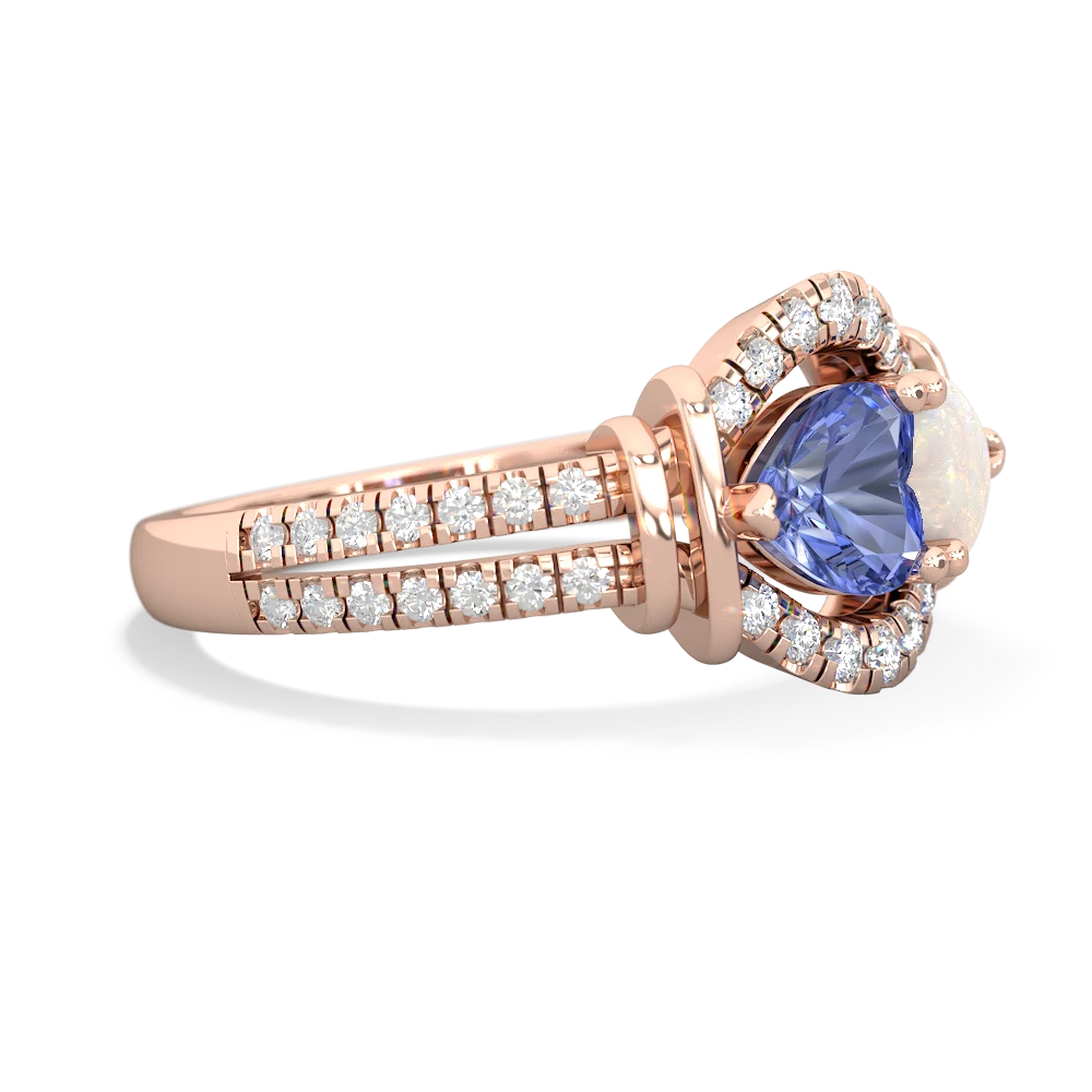 Tanzanite Art-Deco Keepsake 14K Rose Gold ring R5630