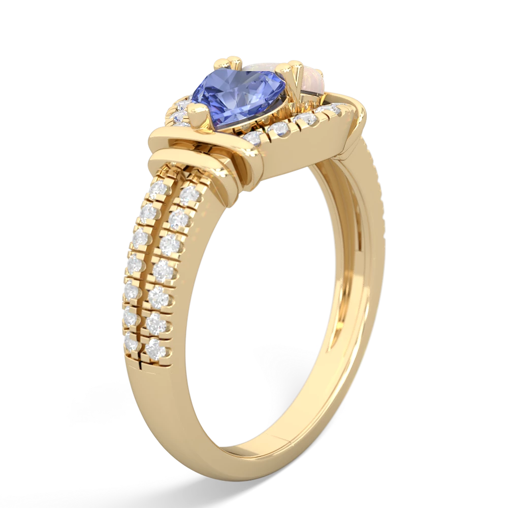 Tanzanite Art-Deco Keepsake 14K Yellow Gold ring R5630