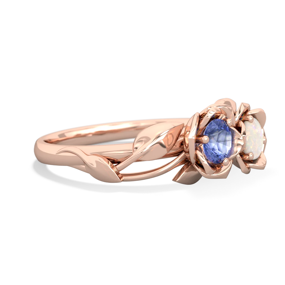 Tanzanite Rose Garden 14K Rose Gold ring R5510