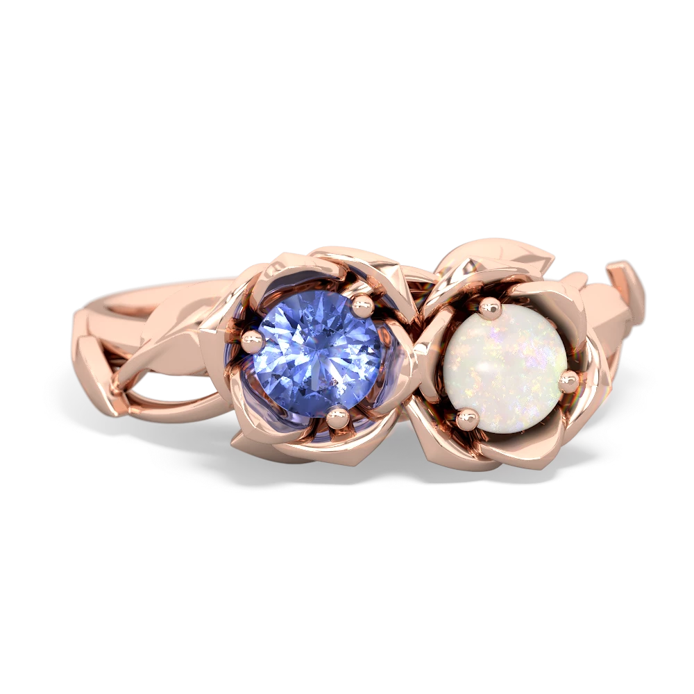 Tanzanite Rose Garden 14K Rose Gold ring R5510