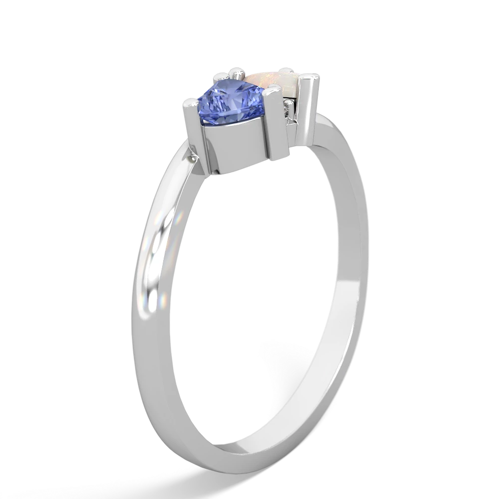 Tanzanite Sweethearts 14K White Gold ring R5260