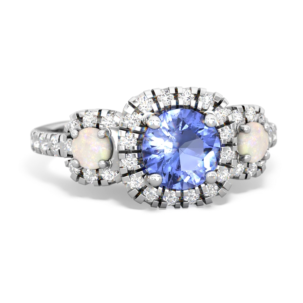 Tanzanite Regal Halo 14K White Gold ring R5350