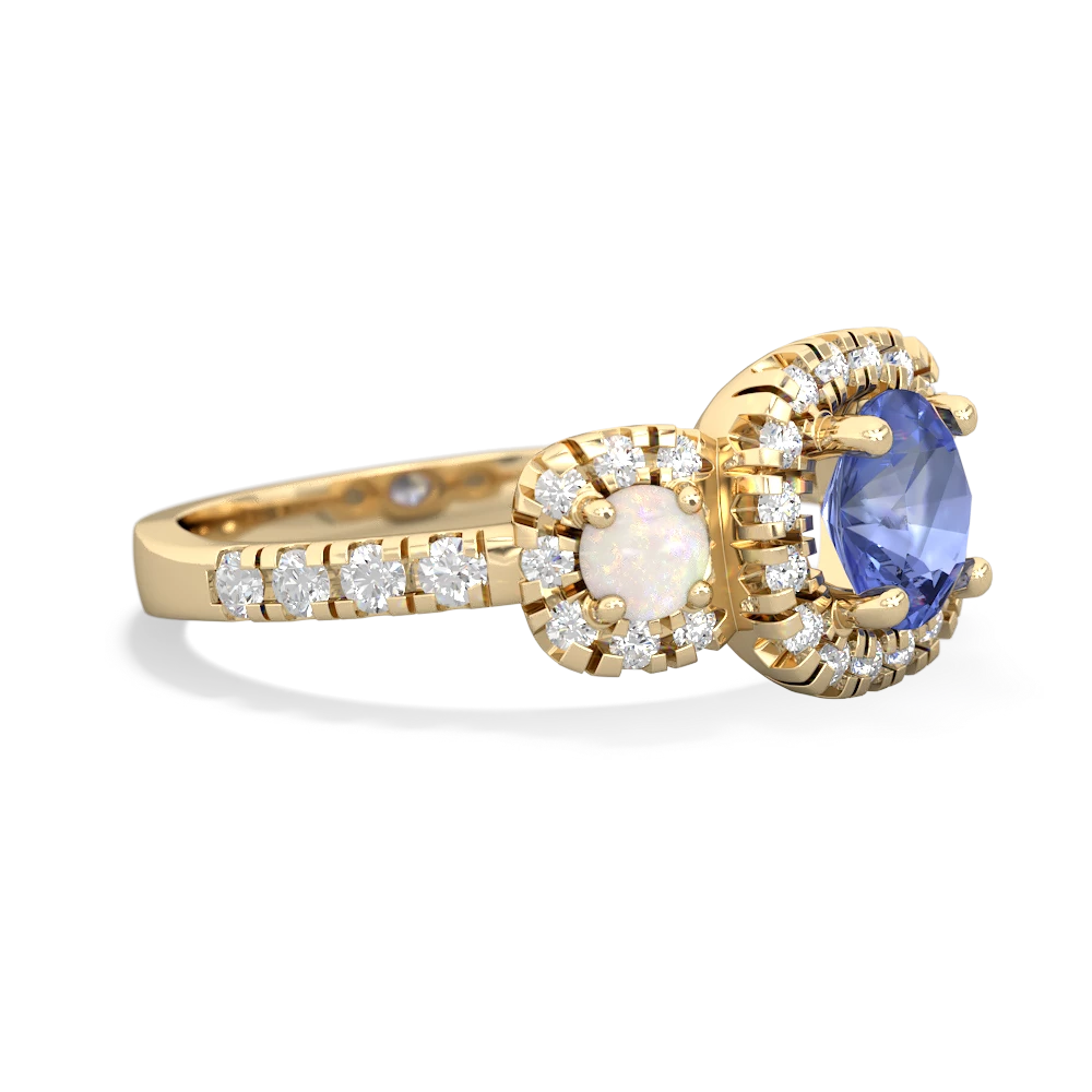 Tanzanite Regal Halo 14K Yellow Gold ring R5350