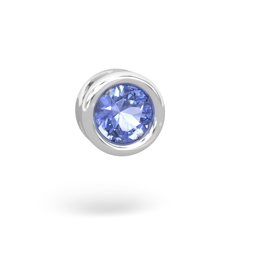 Tanzanite 6Mm Slide 14K White Gold pendant P3786