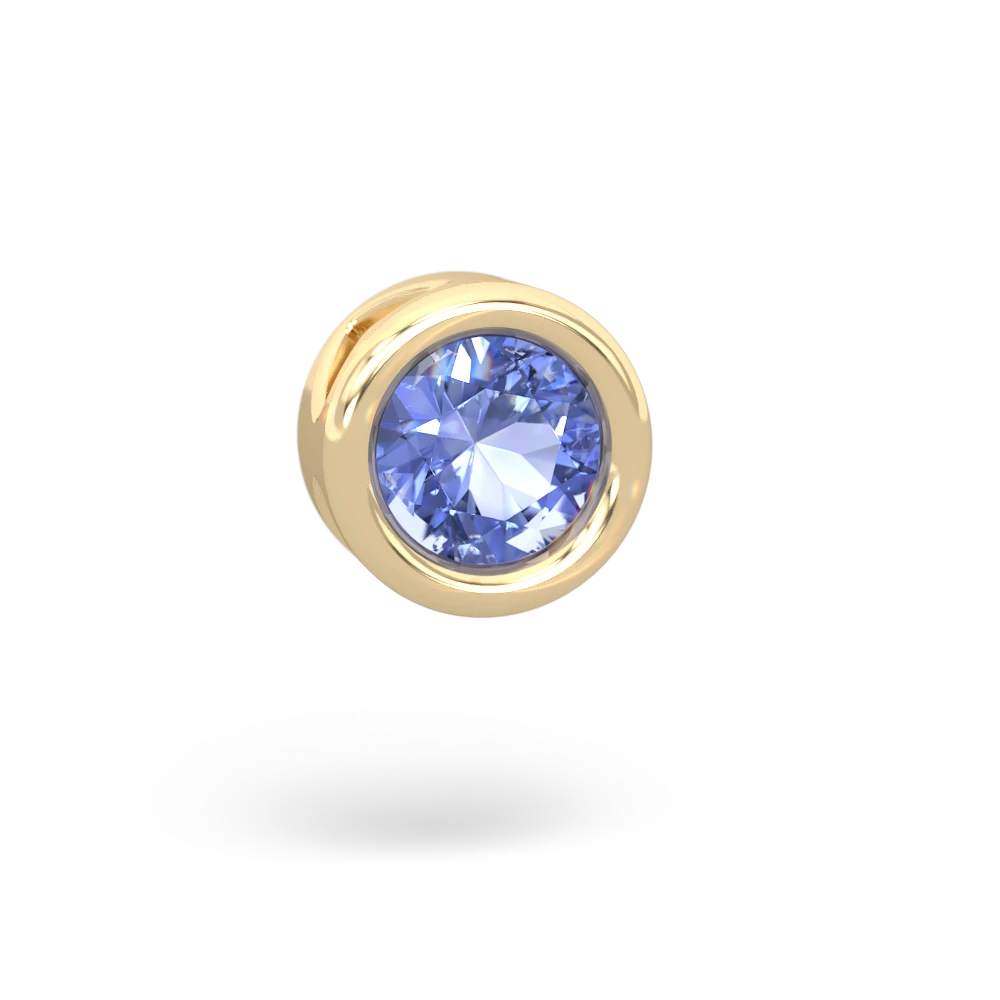 Tanzanite 6Mm Slide 14K Yellow Gold pendant P3786