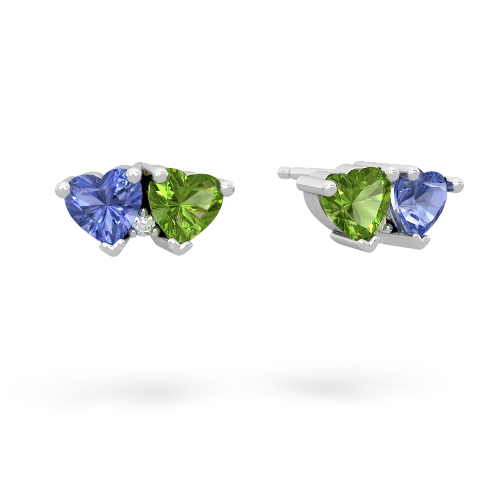 Tanzanite Sweethearts 14K White Gold earrings E5260