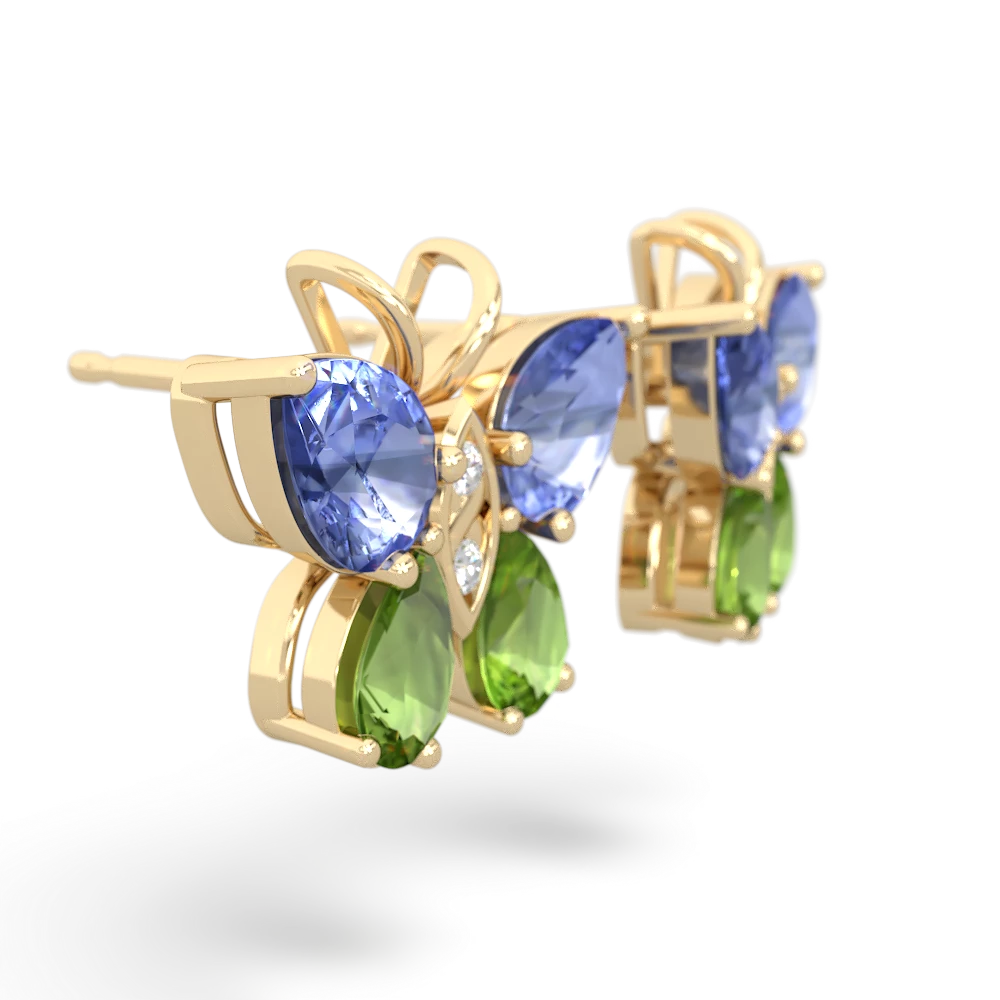 Tanzanite Butterfly 14K Yellow Gold earrings E2215