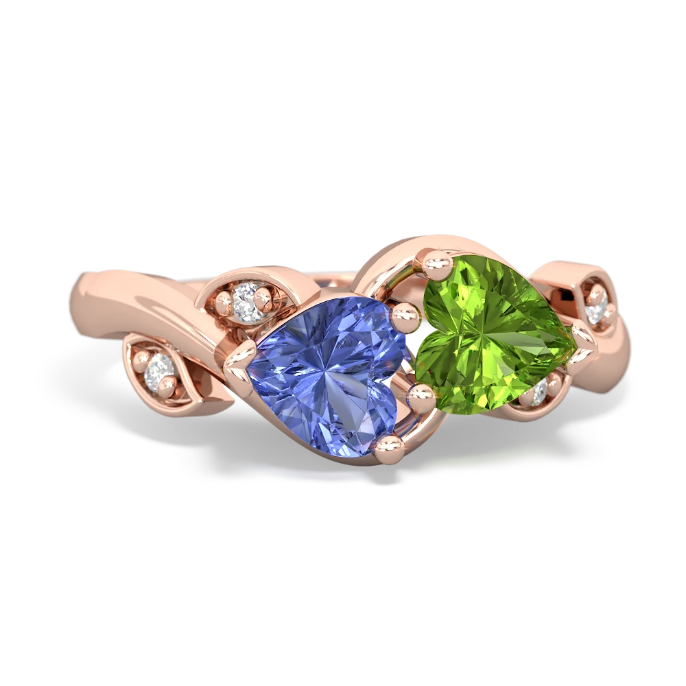 Tanzanite Floral Elegance 14K Rose Gold ring R5790