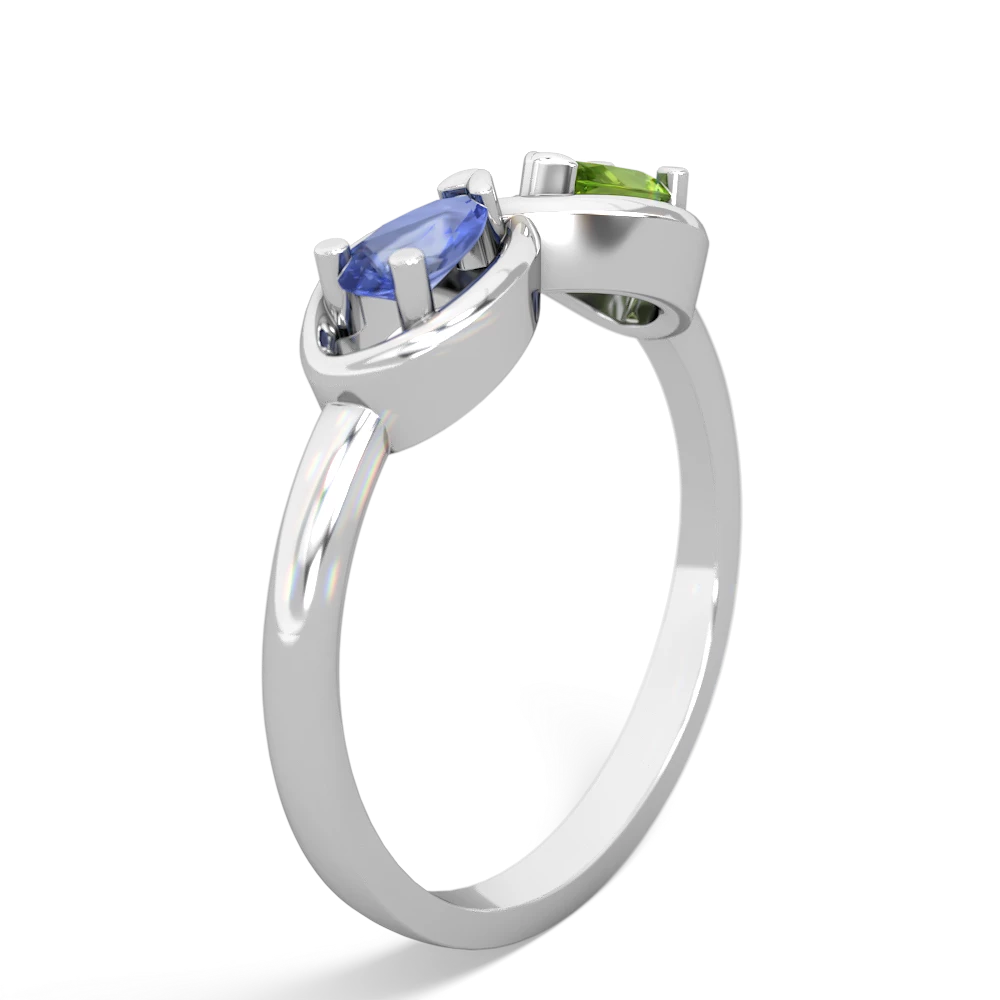 Tanzanite Infinity 14K White Gold ring R5050