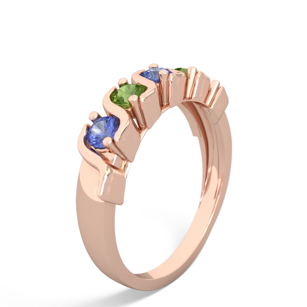 Tanzanite Anniversary Band 14K Rose Gold ring R2089