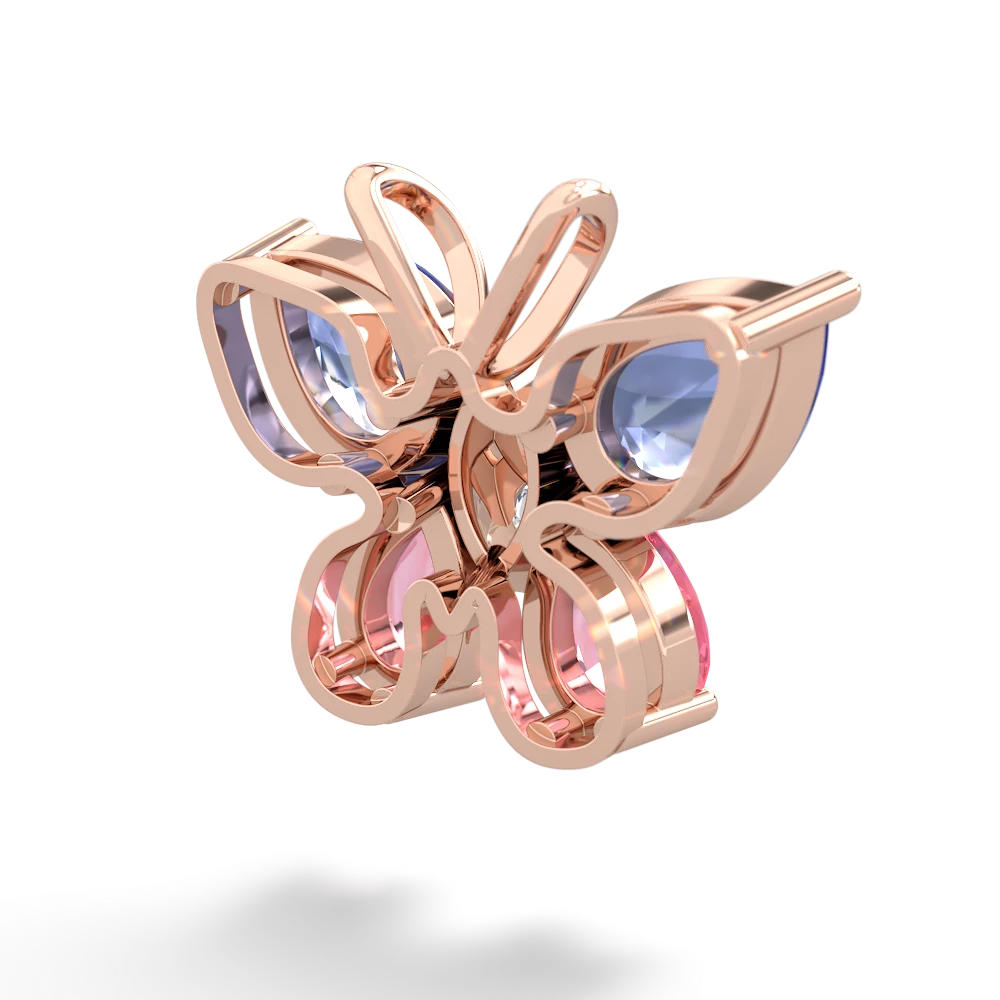 Tanzanite Butterfly 14K Rose Gold pendant P2215