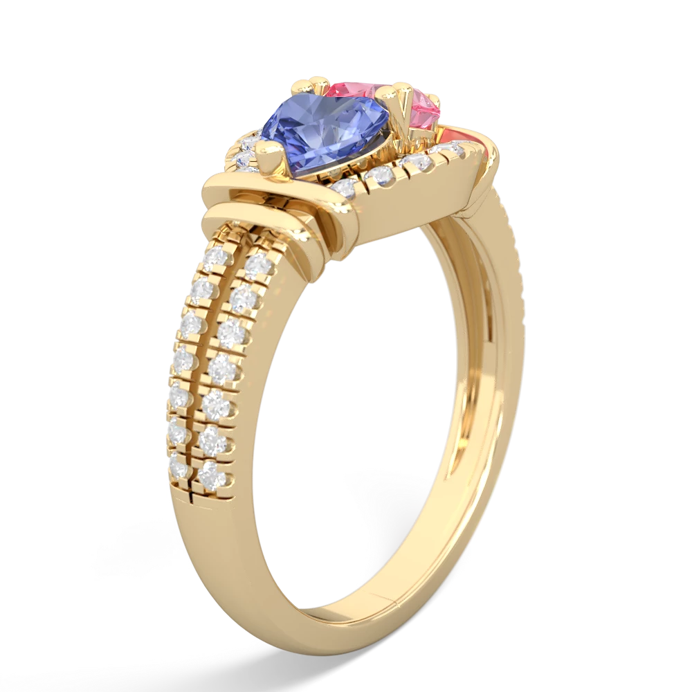 Tanzanite Art-Deco Keepsake 14K Yellow Gold ring R5630