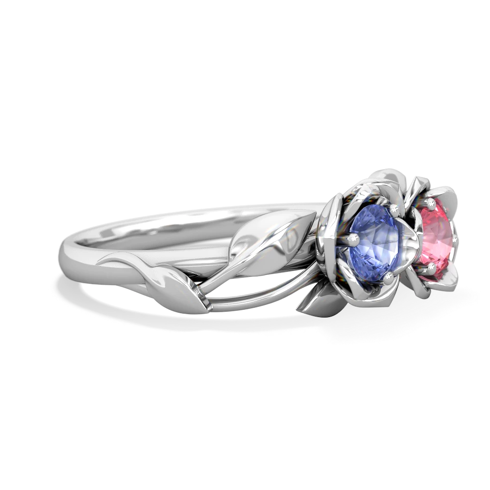 Tanzanite Rose Garden 14K White Gold ring R5510