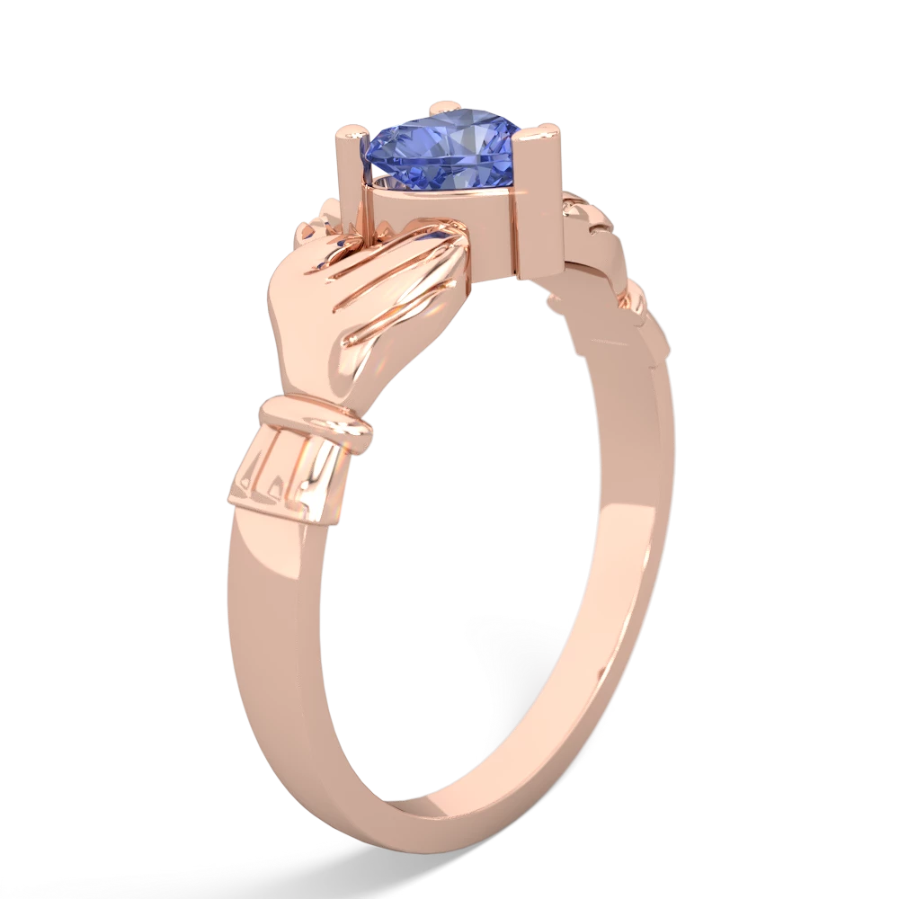 Tanzanite Claddagh 14K Rose Gold ring R2370