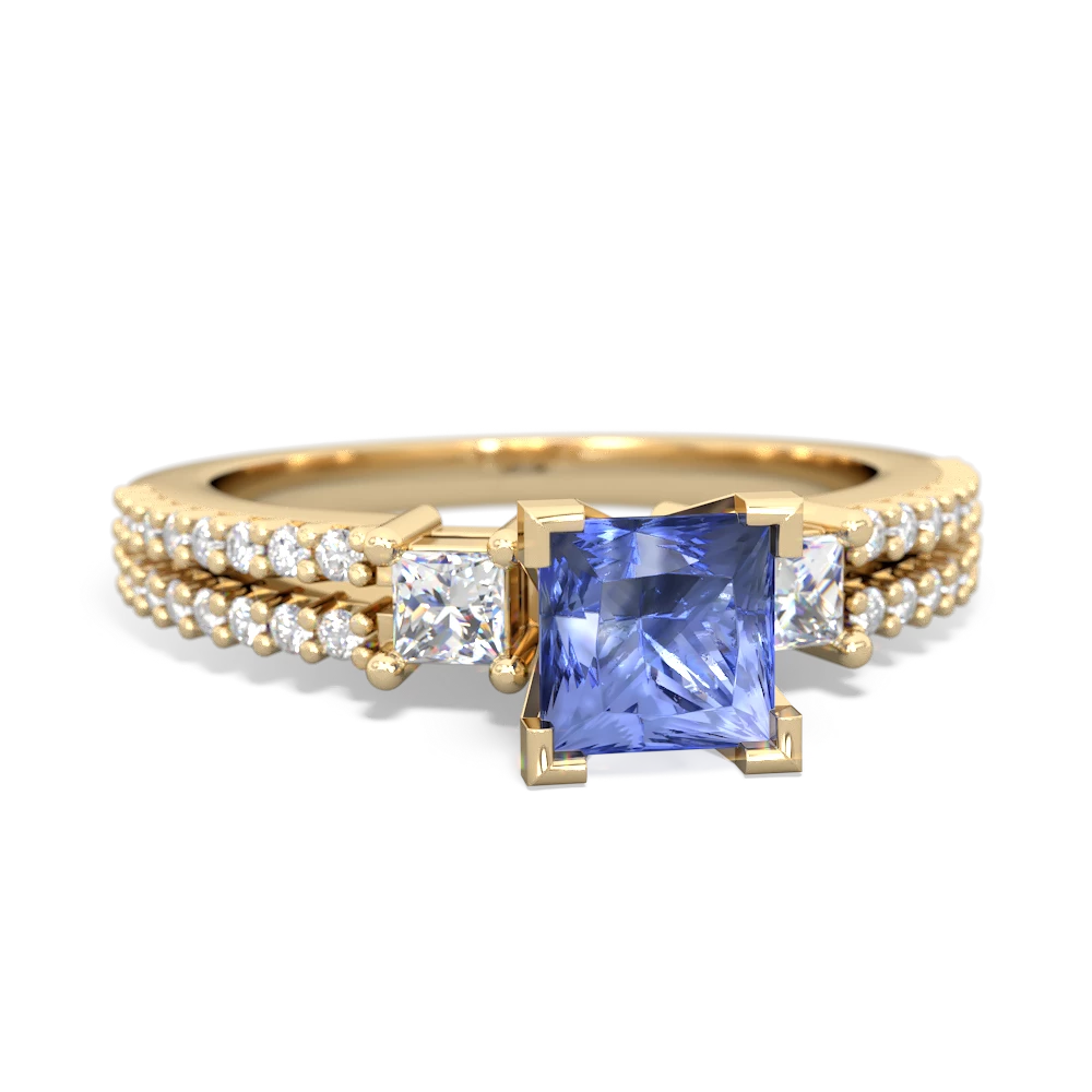 Tanzanite Classic 5Mm Square Engagement 14K Yellow Gold ring R26435SQ