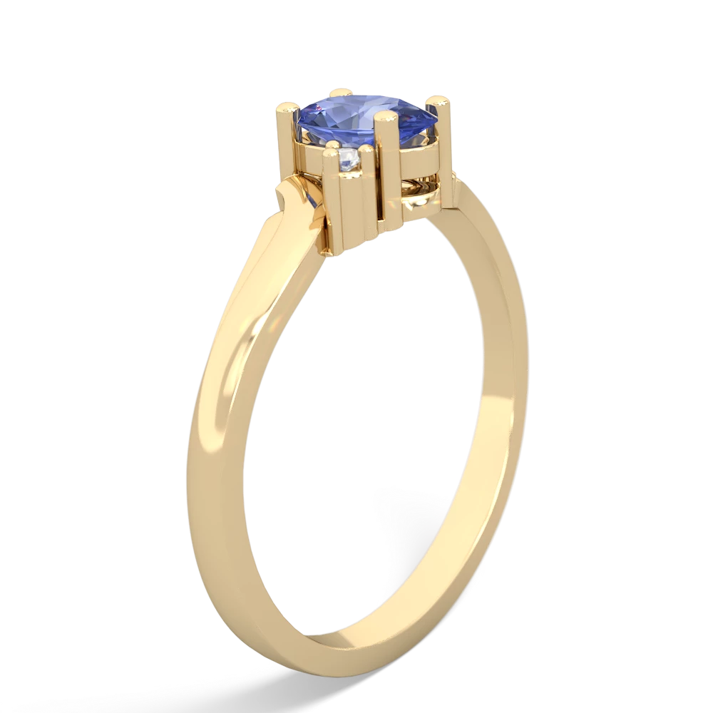 Tanzanite Elegant Swirl 14K Yellow Gold ring R2173