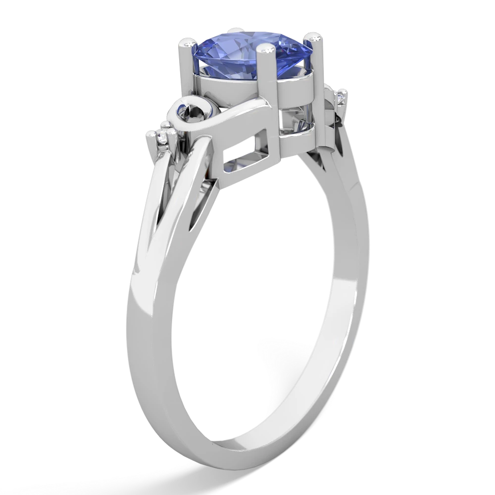 Tanzanite Swirls 14K White Gold ring R2347