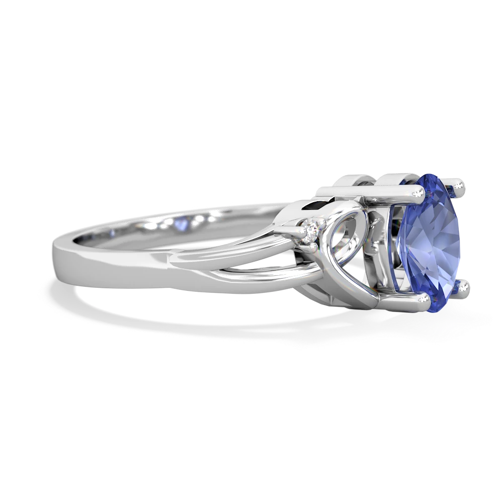 Tanzanite Swirls 14K White Gold ring R2347