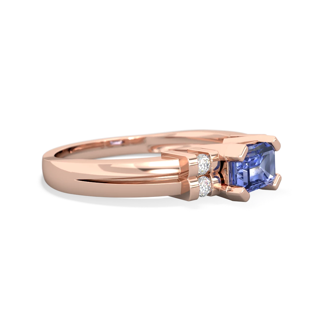 Tanzanite Art Deco East-West 14K Rose Gold ring R2590