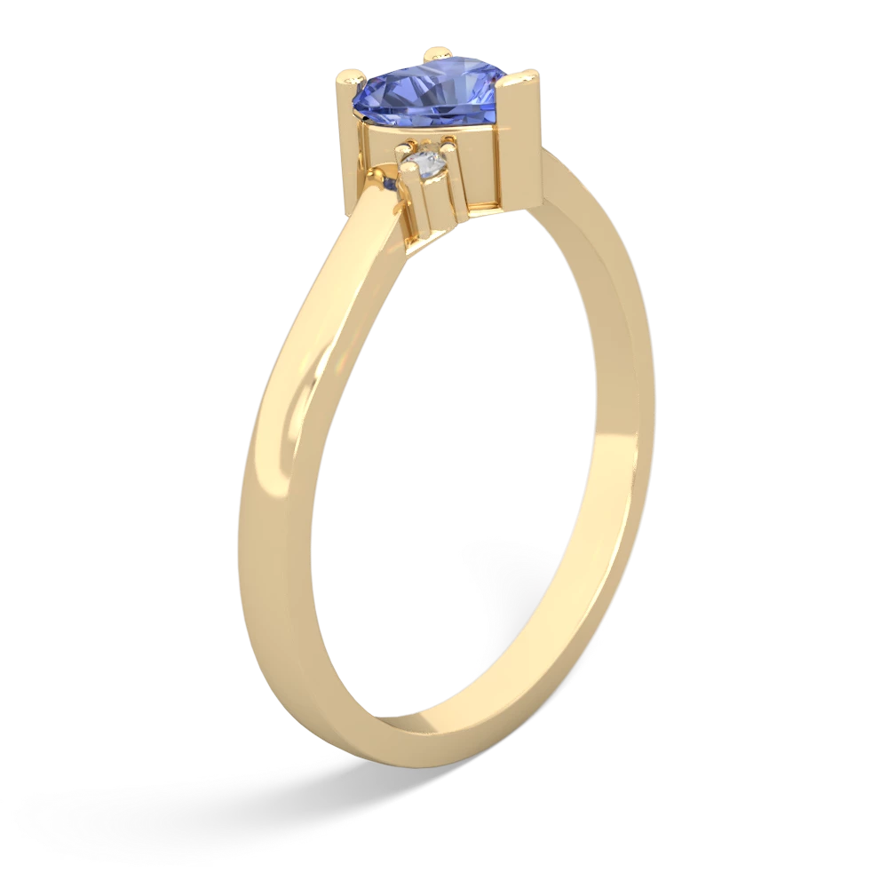 Tanzanite Delicate Heart 14K Yellow Gold ring R0203