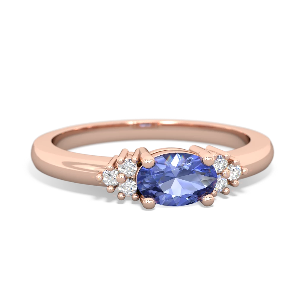 Tanzanite Simply Elegant East-West 14K Rose Gold ring R2480