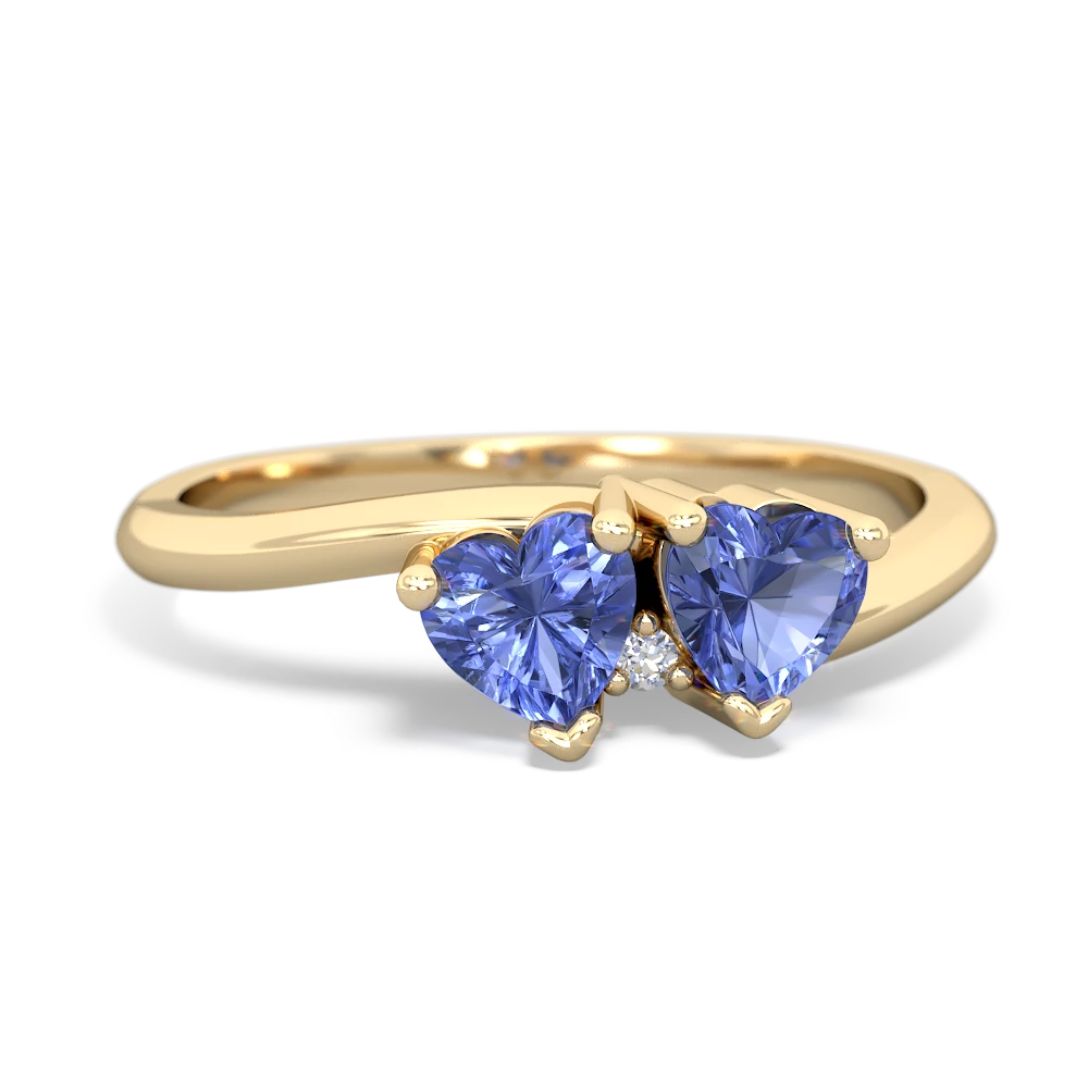 Tanzanite Sweethearts 14K Yellow Gold ring R5260