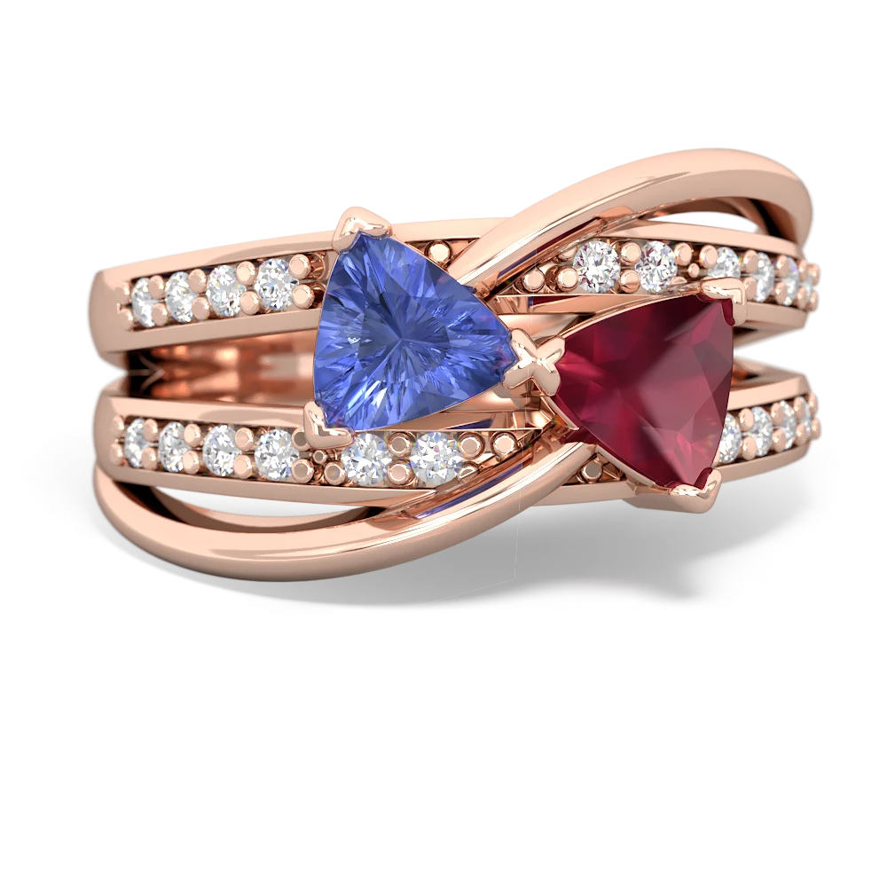 Tanzanite Bowtie 14K Rose Gold ring R2360