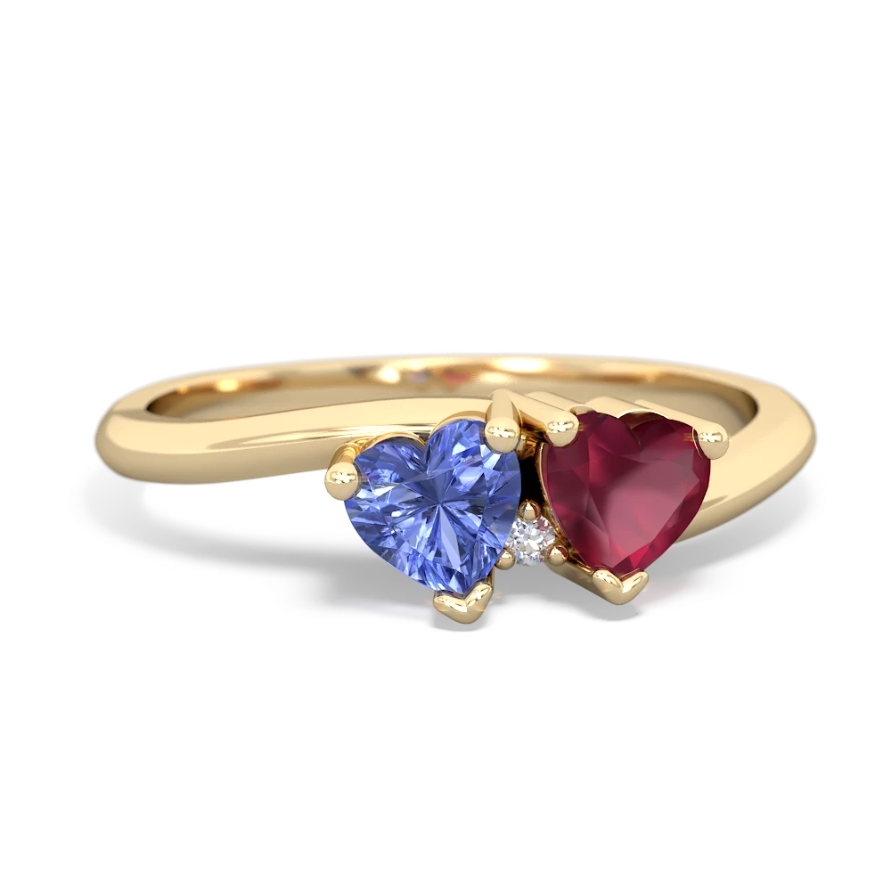 Tanzanite Sweethearts 14K Yellow Gold ring R5260