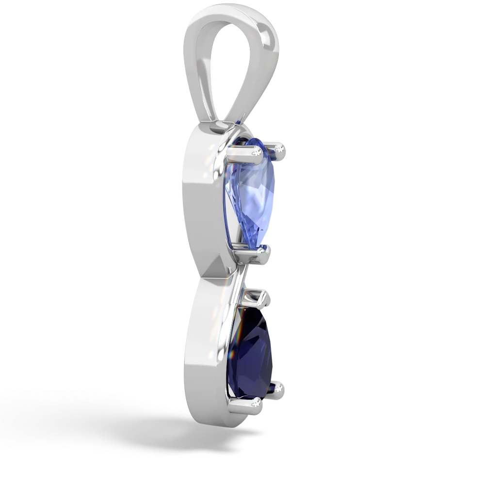 Tanzanite Infinity 14K White Gold pendant P5050