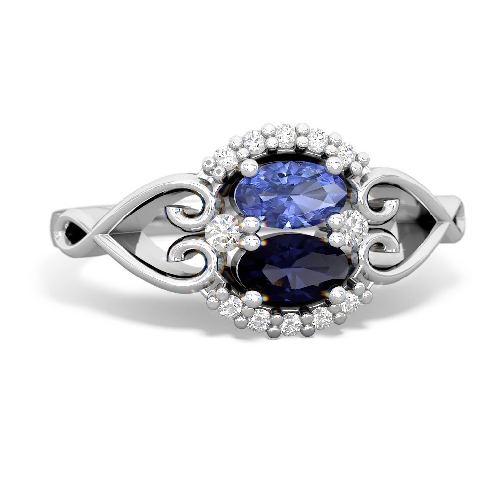 Tanzanite Love Nest 14K White Gold ring R5860