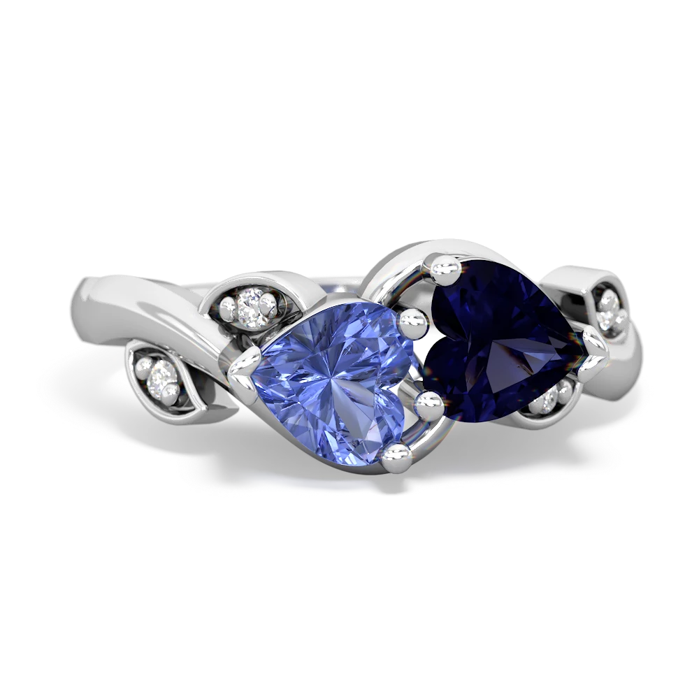 Tanzanite Floral Elegance 14K White Gold ring R5790