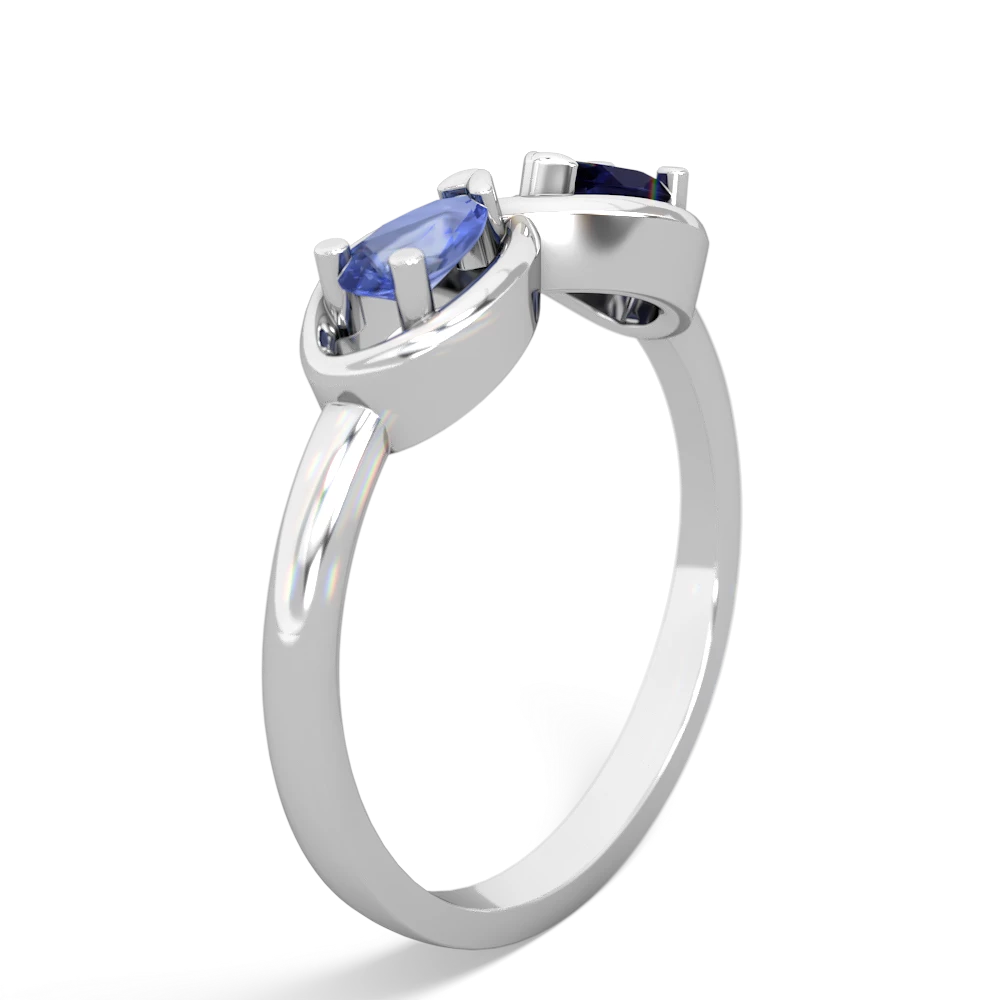 Tanzanite Infinity 14K White Gold ring R5050