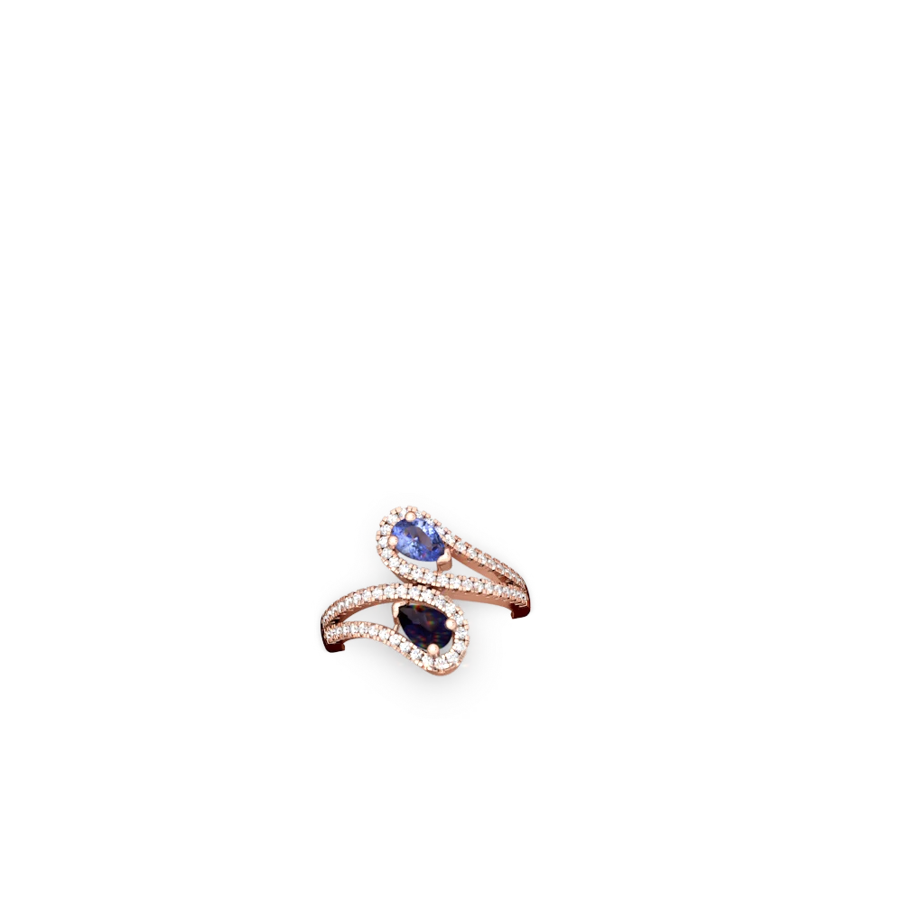 Tanzanite Diamond Dazzler 14K Rose Gold ring R3000