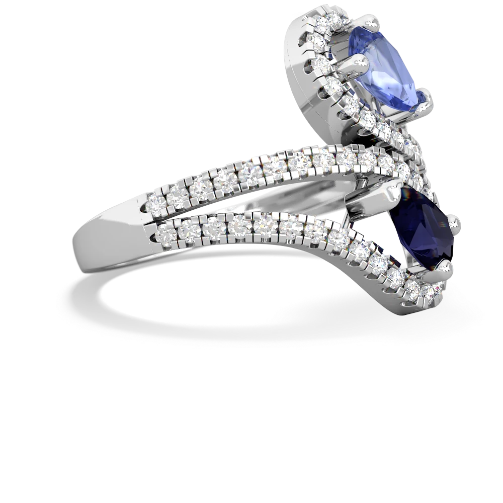 Tanzanite Diamond Dazzler 14K White Gold ring R3000