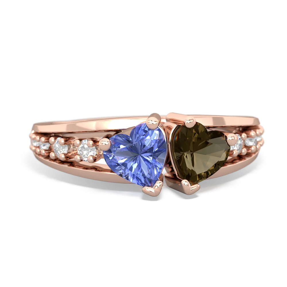 Tanzanite Heart To Heart 14K Rose Gold ring R3342