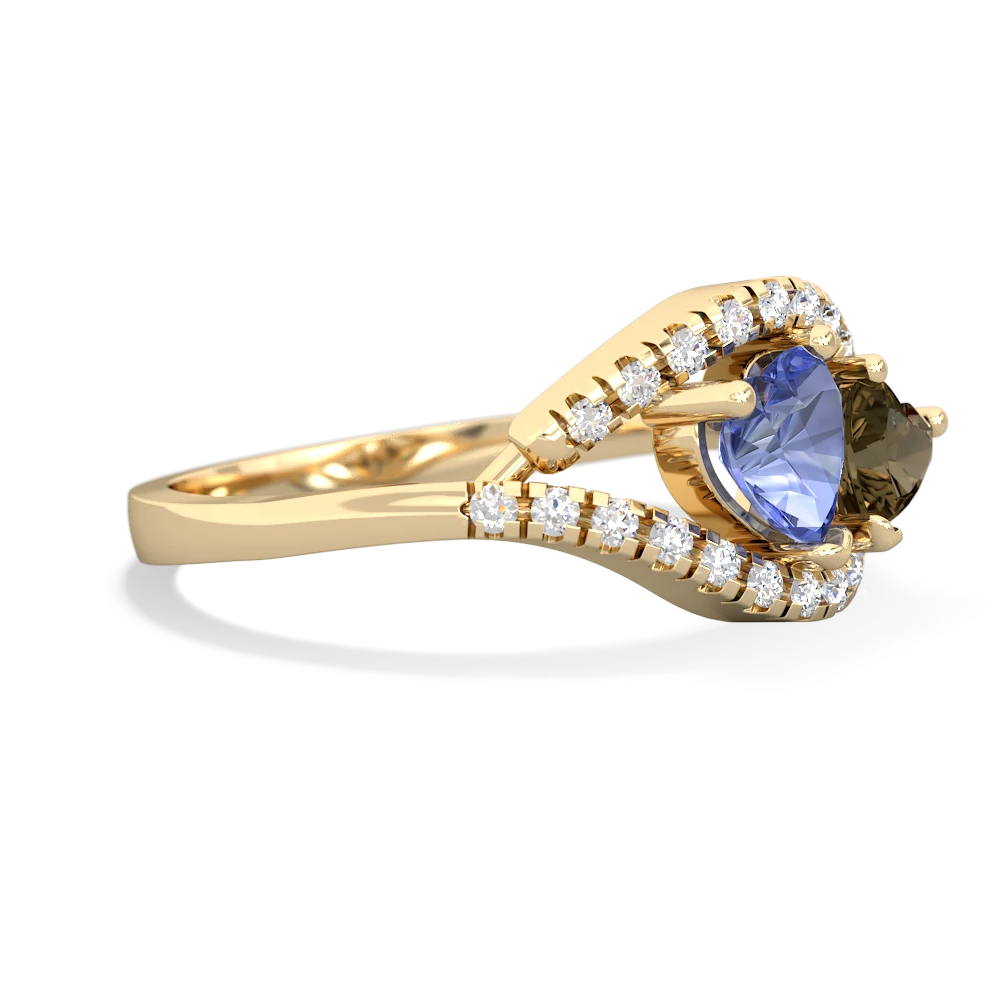 Tanzanite Mother And Child 14K Yellow Gold ring R3010