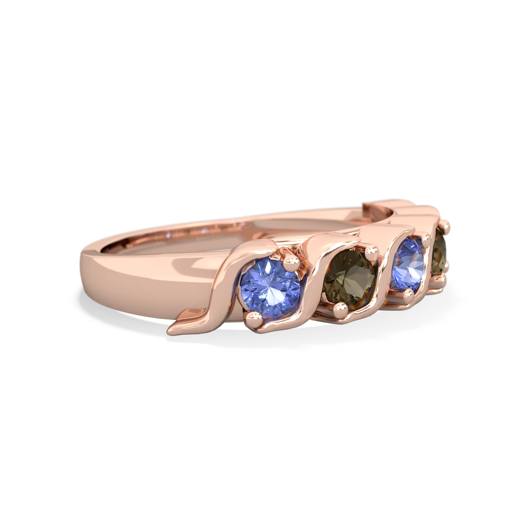 Tanzanite Anniversary Band 14K Rose Gold ring R2089