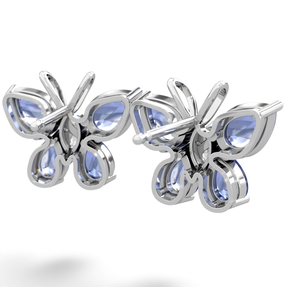 Tanzanite Butterfly 14K White Gold earrings E2215