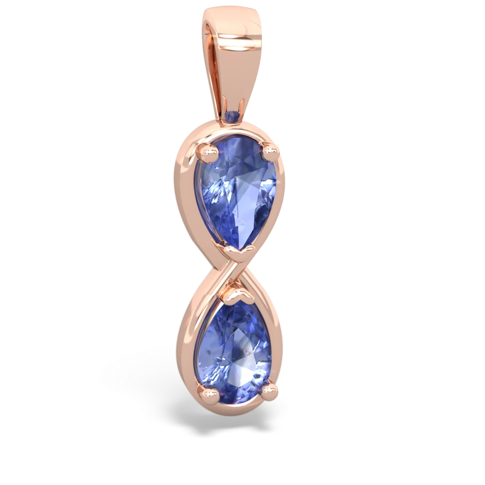 Tanzanite Infinity 14K Rose Gold pendant P5050