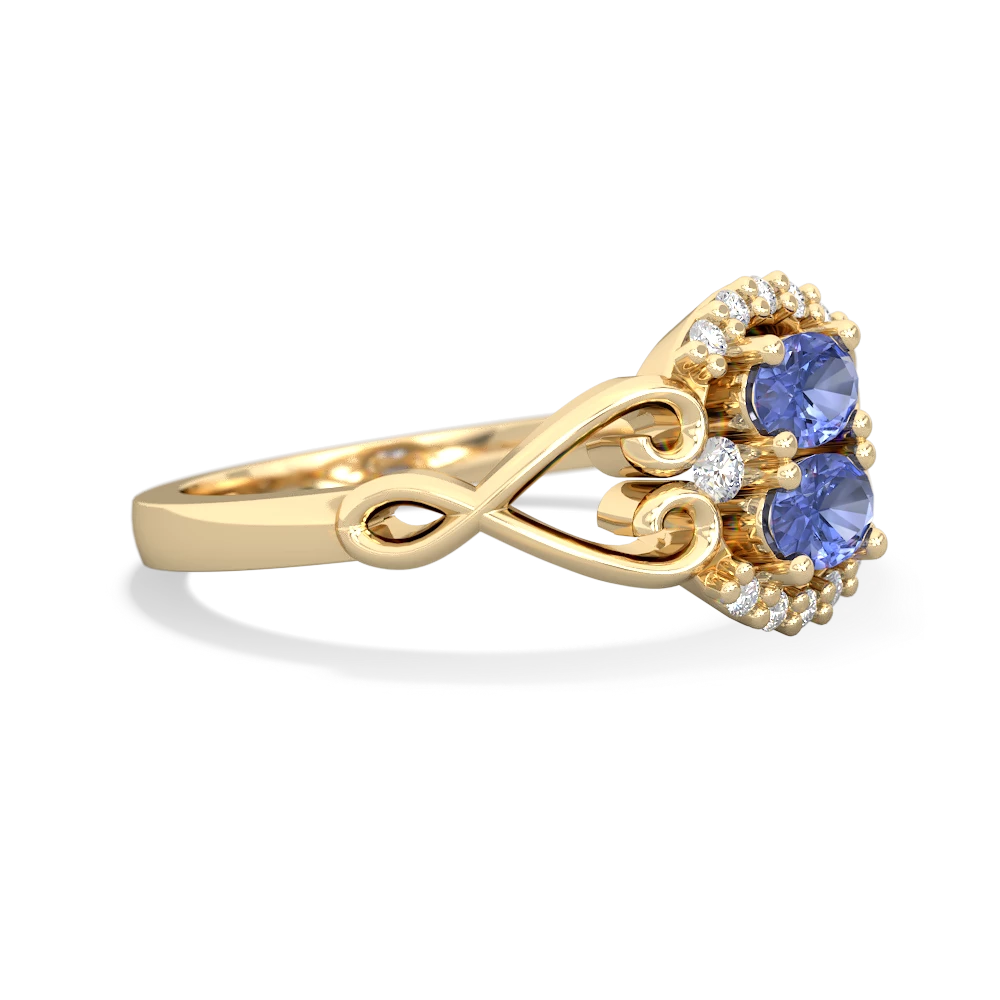 Tanzanite Love Nest 14K Yellow Gold ring R5860