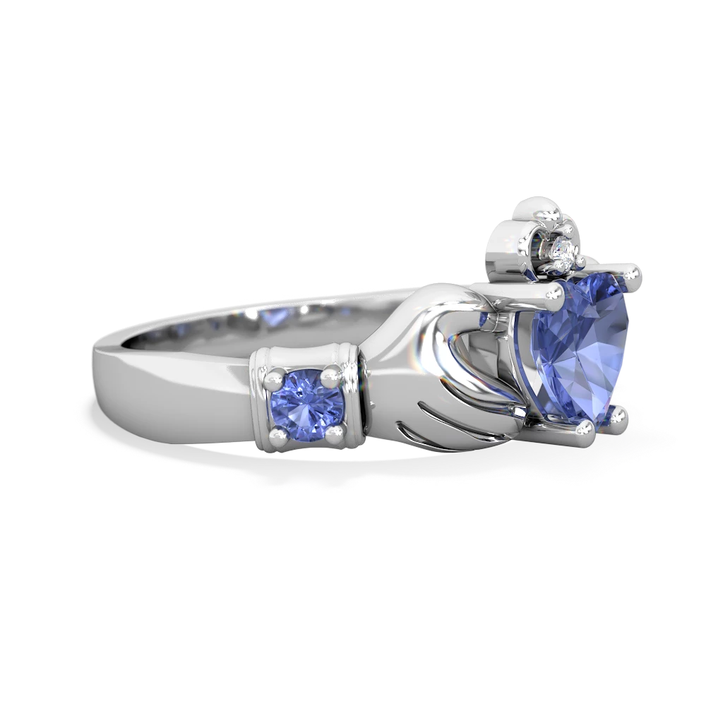 London Topaz Claddagh Keepsake 14K White Gold ring R5245